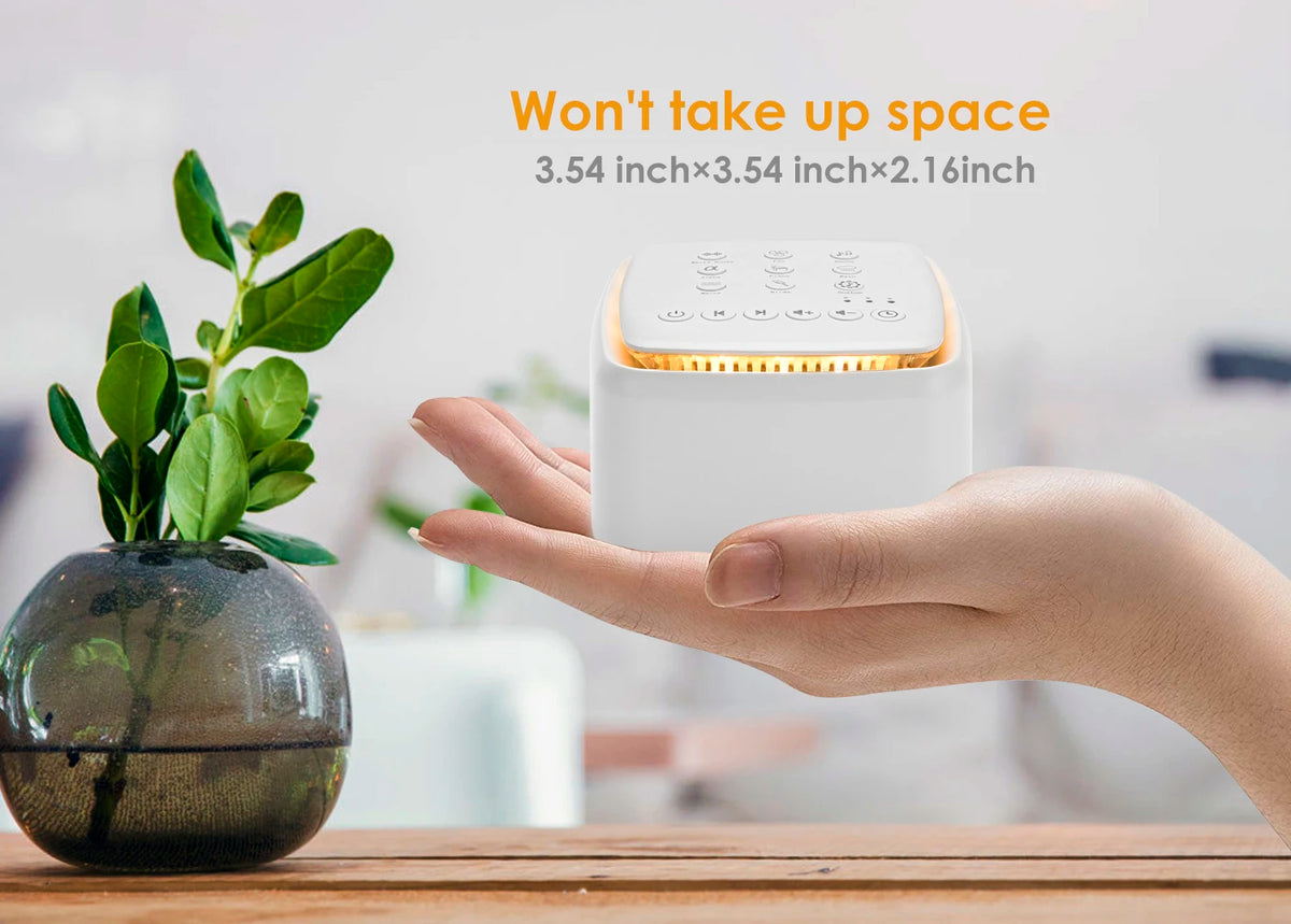 White Noise Machine Type-c Rechargeable Timed Shutdown Sleep Sound Machine For Sleeping  Relaxation For Baby Adult Office Travel