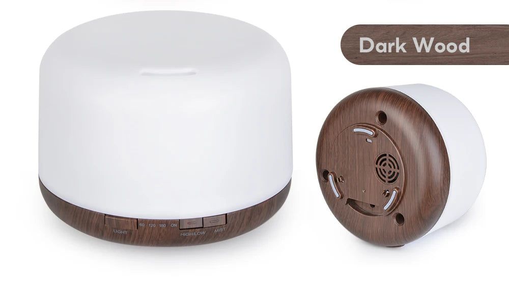 Air Humidifier & Essential Oil Diffuser - 300ml/500ml/1000ml with Lights, Remote Control, Ultrasonic Electric Aromatherapy