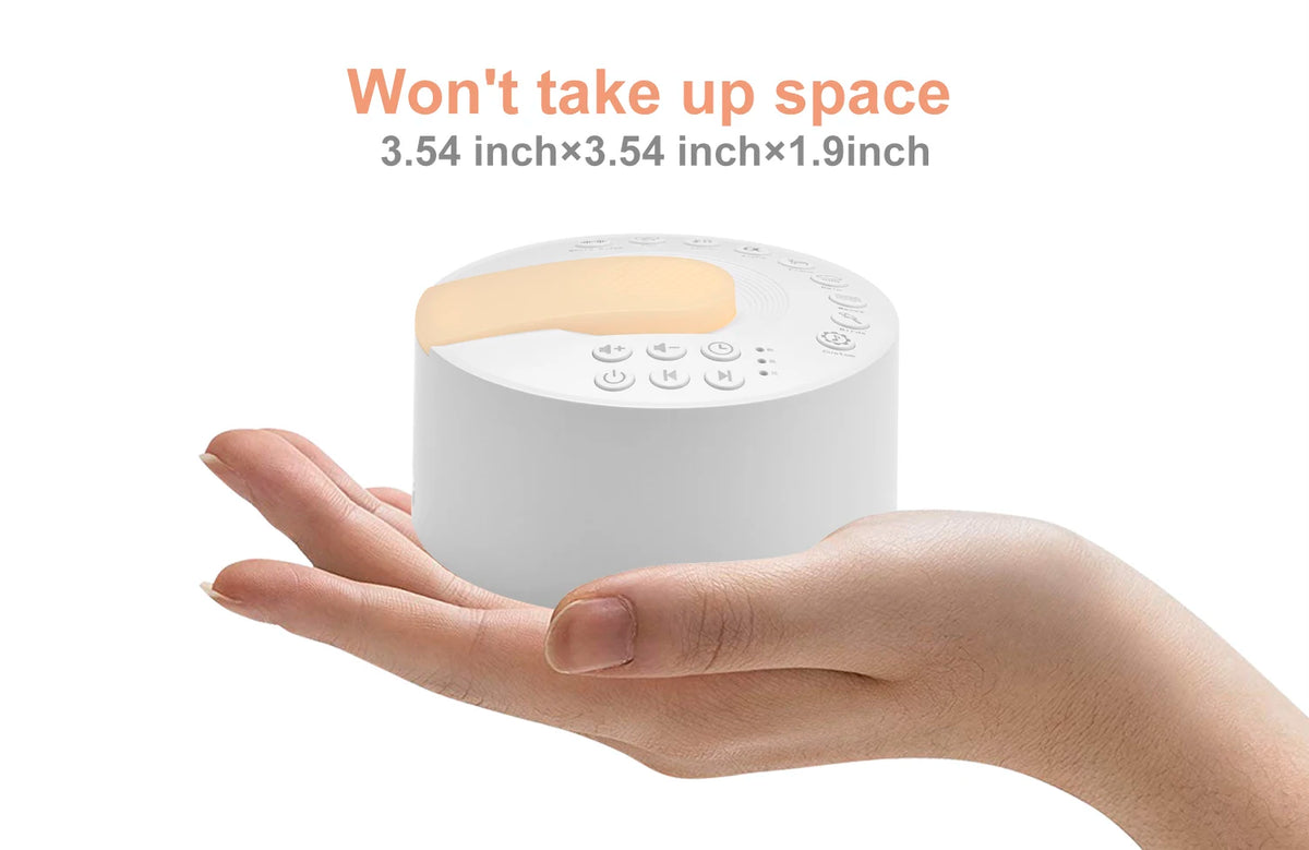 White Noise Machine Type-c Rechargeable Timed Shutdown Sleep Sound Machine For Sleeping  Relaxation For Baby Adult Office Travel