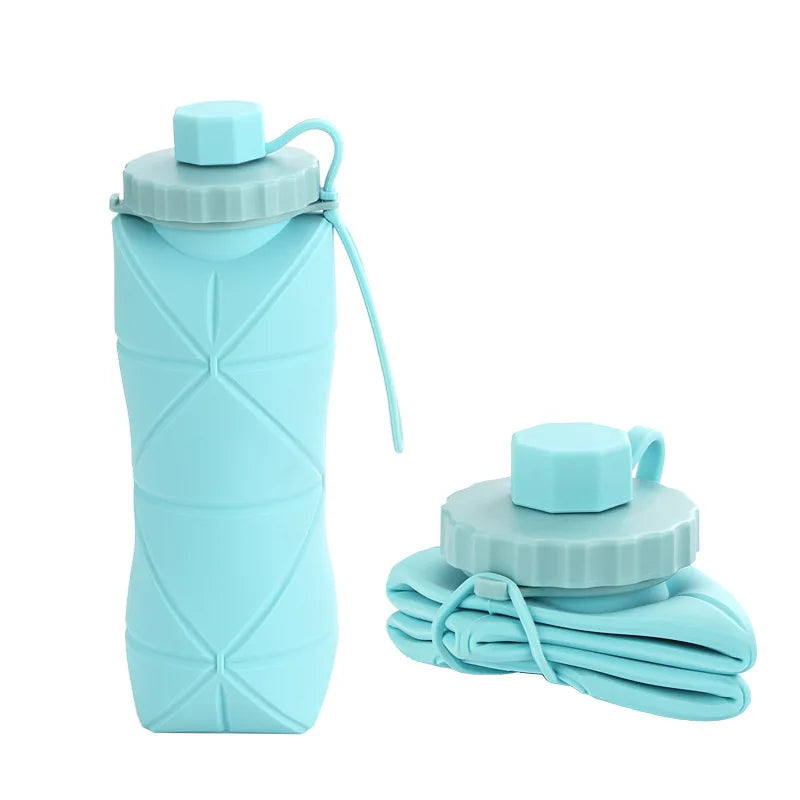 600ml Silicone Folding Water Bottle