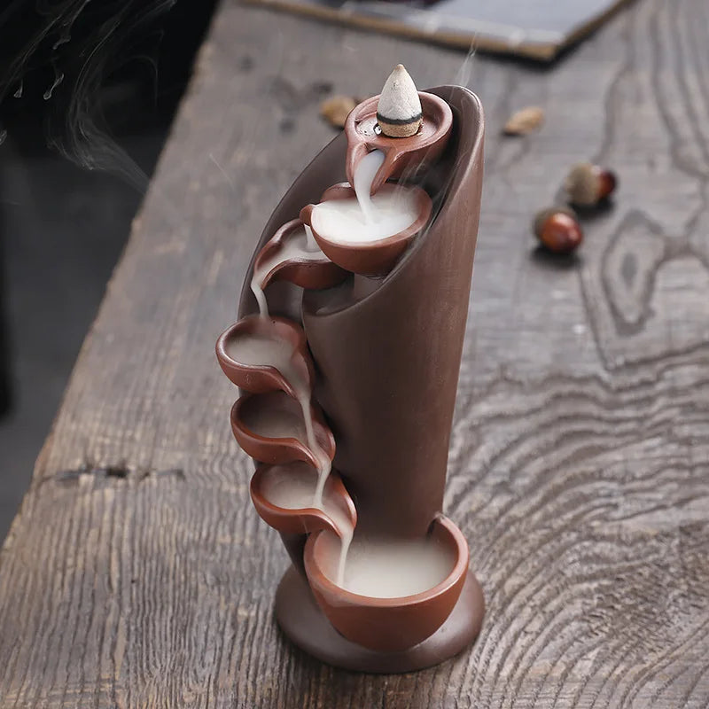 Elegant Handmade Torch Waterfall Incense Holder