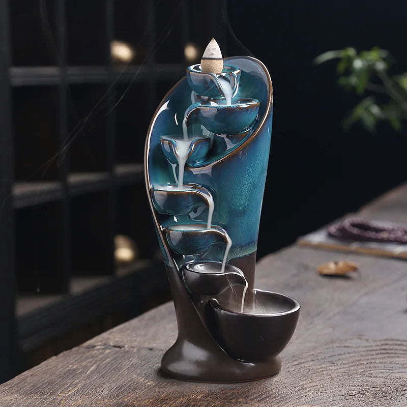 Elegant Handmade Torch Waterfall Incense Holder