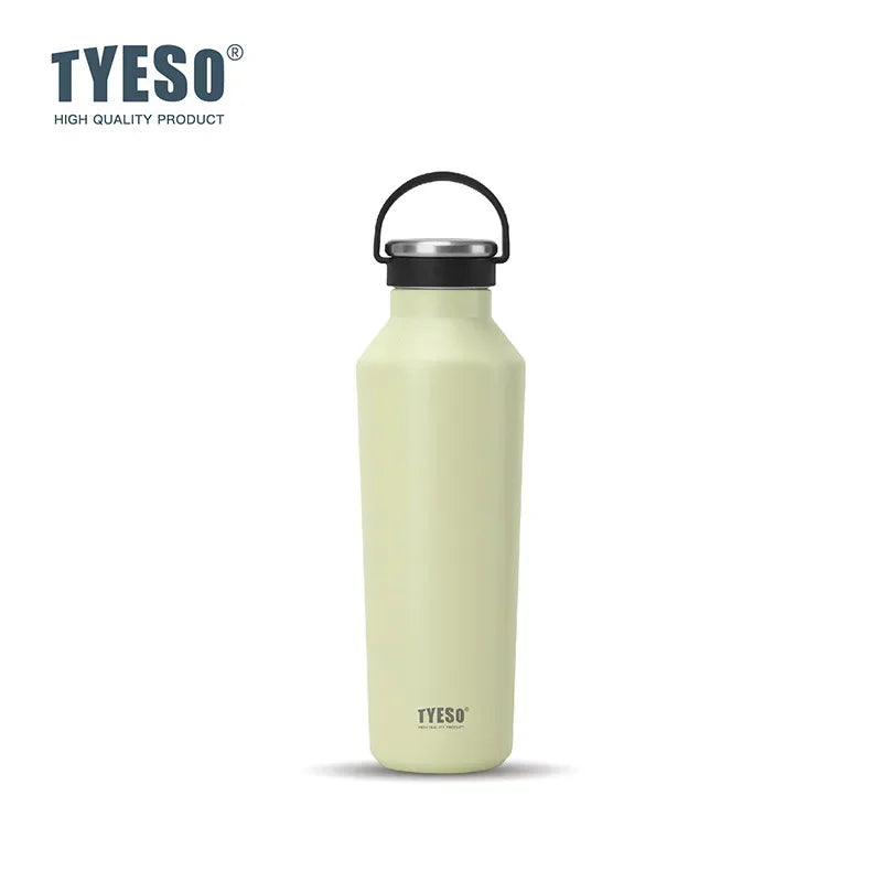Tyeso 500ml Vacuum Insulated Water Bottle - Leak-Proof, Durable, Matte Finish with Portable Handle for Outdoor Sports
