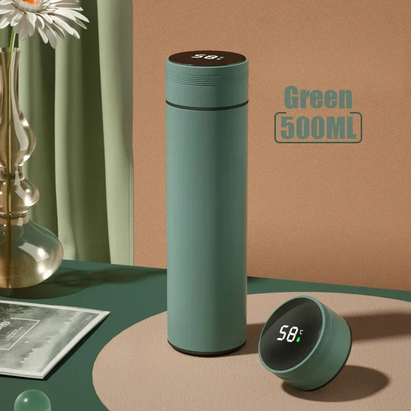 Temperature Display Thermos Cup - Stainless Steel Divided Vacuum Insulated Bottle for Outdoor Use, Ideal Father's Day Gift
