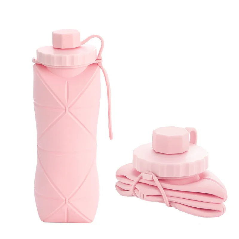600ml Silicone Folding Water Bottle