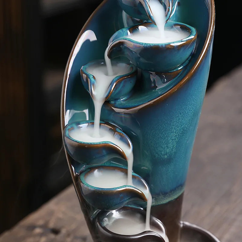 Elegant Handmade Torch Waterfall Incense Holder