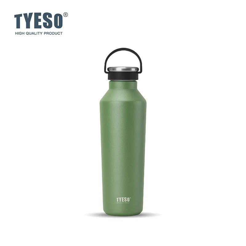 Tyeso 500ml Vacuum Insulated Water Bottle - Leak-Proof, Durable, Matte Finish with Portable Handle for Outdoor Sports