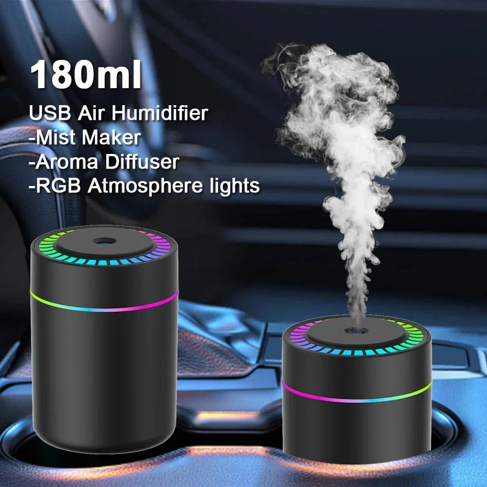 Mini 180 mL USB Aroma Diffuser — Black | Zen Essentials