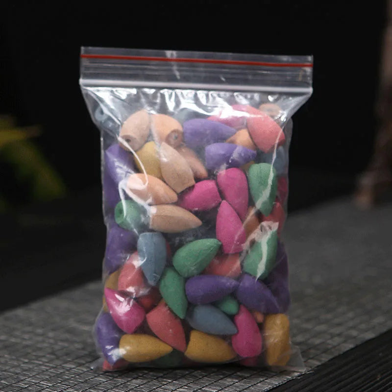 Exquisite Buddha’s Hand Holding Lotus LED Backflow Incense Burner – Pure handmade masterpiece in classic Chinese style. As the backflow cone burns, fragrant smoke gently cascades from the sacred lotus into the serene palm