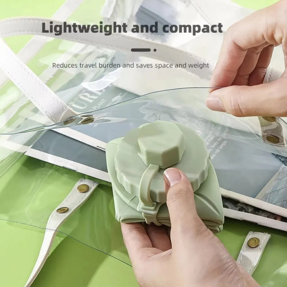 600ml Silicone Folding Water Bottle