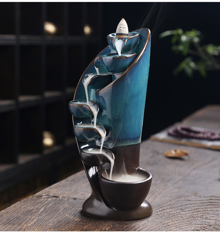 Elegant Handmade Torch Waterfall Incense Holder