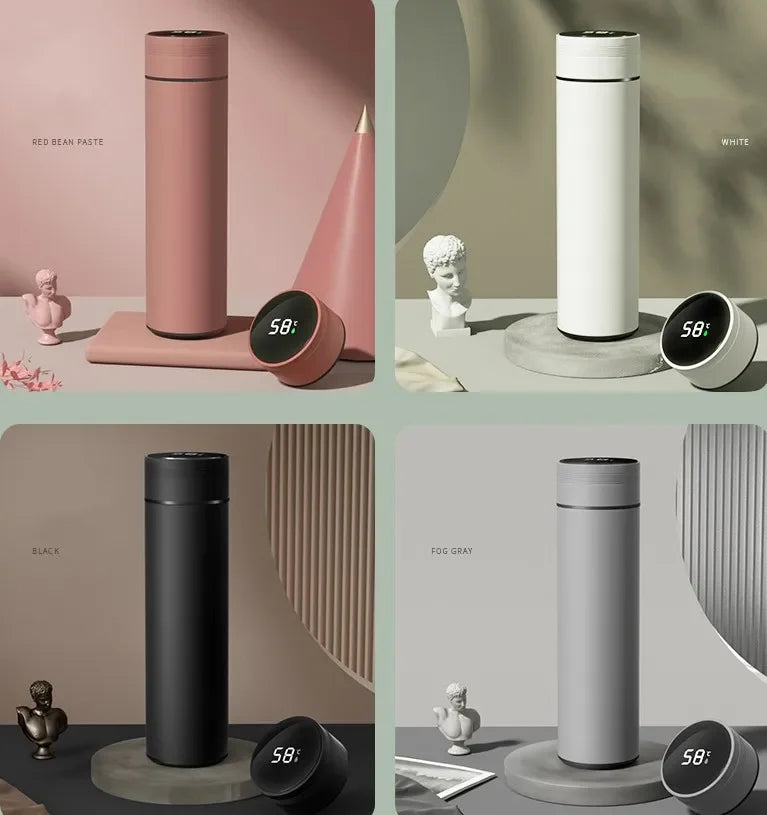 Temperature Display Thermos Cup - Stainless Steel Divided Vacuum Insulated Bottle for Outdoor Use, Ideal Father's Day Gift