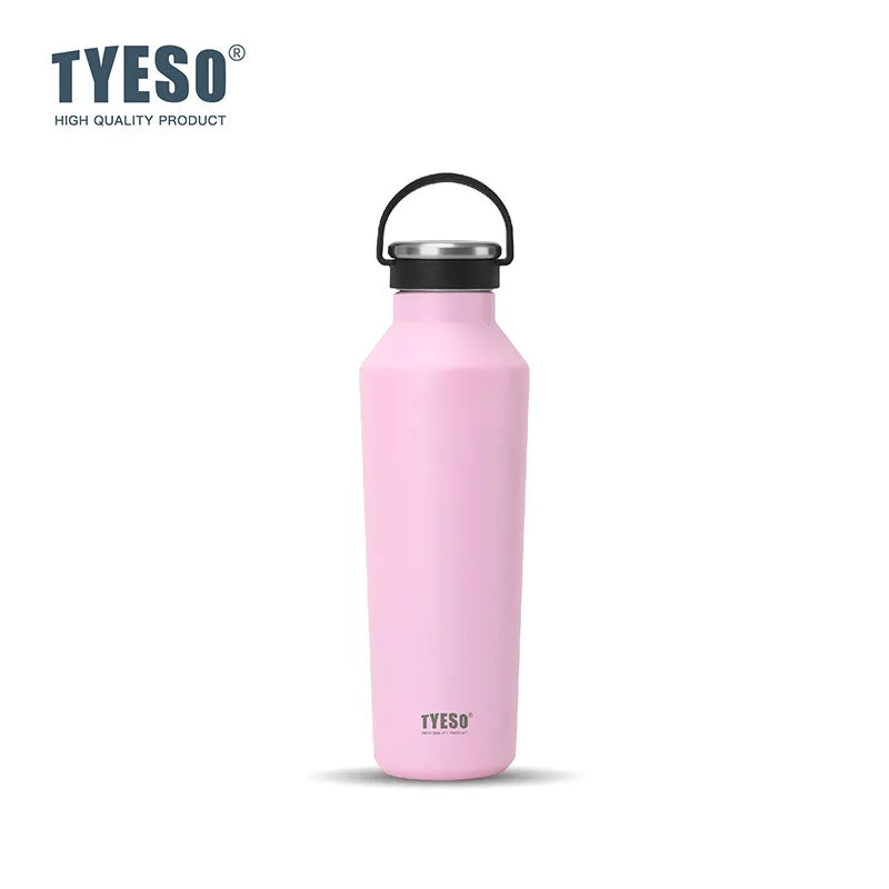 Tyeso 500ml Vacuum Insulated Water Bottle - Leak-Proof, Durable, Matte Finish with Portable Handle for Outdoor Sports