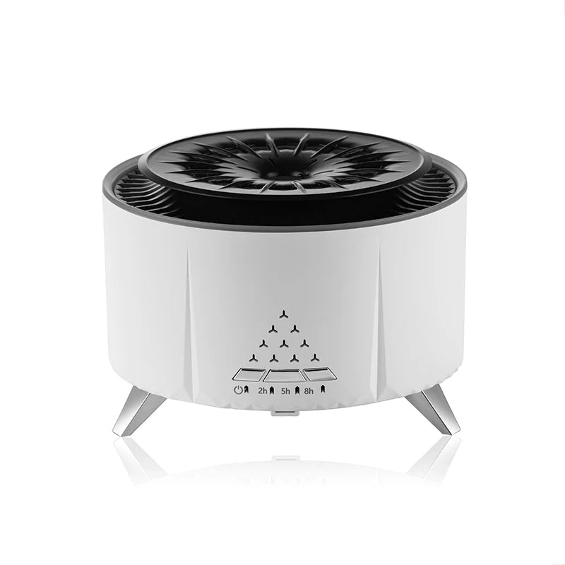 350ml Volcano Flame Air Humidifier - Sleep Aid White Noise Bluetooth Speaker, Essential Oil Diffuser with Remote for Bedroom