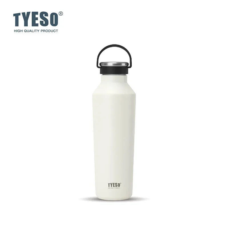 Tyeso 500ml Vacuum Insulated Water Bottle - Leak-Proof, Durable, Matte Finish with Portable Handle for Outdoor Sports