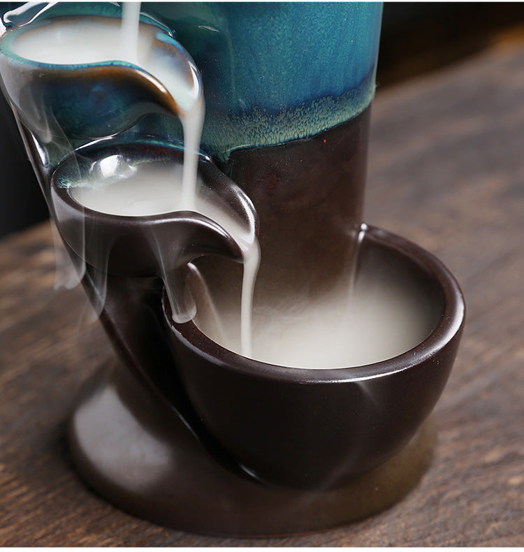 Elegant Handmade Torch Waterfall Incense Holder