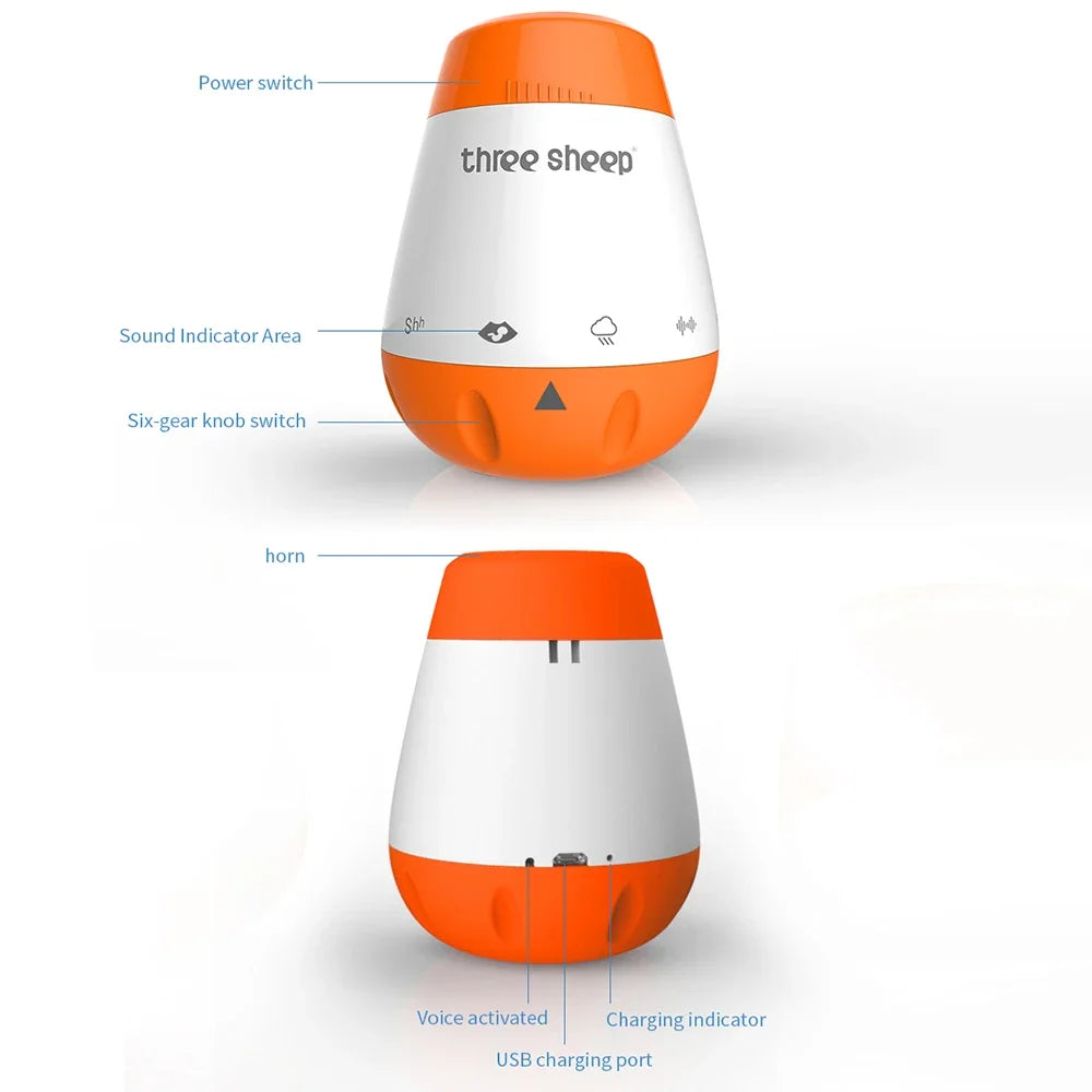 Baby White Noise Machine Smart Music Voice Sensor Infants Bad Sleep Helper Therapy Sound Monitor Generator for Babies Relax Toy