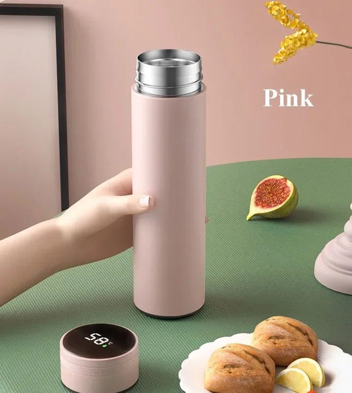 Temperature Display Thermos Cup - Stainless Steel Divided Vacuum Insulated Bottle for Outdoor Use, Ideal Father's Day Gift