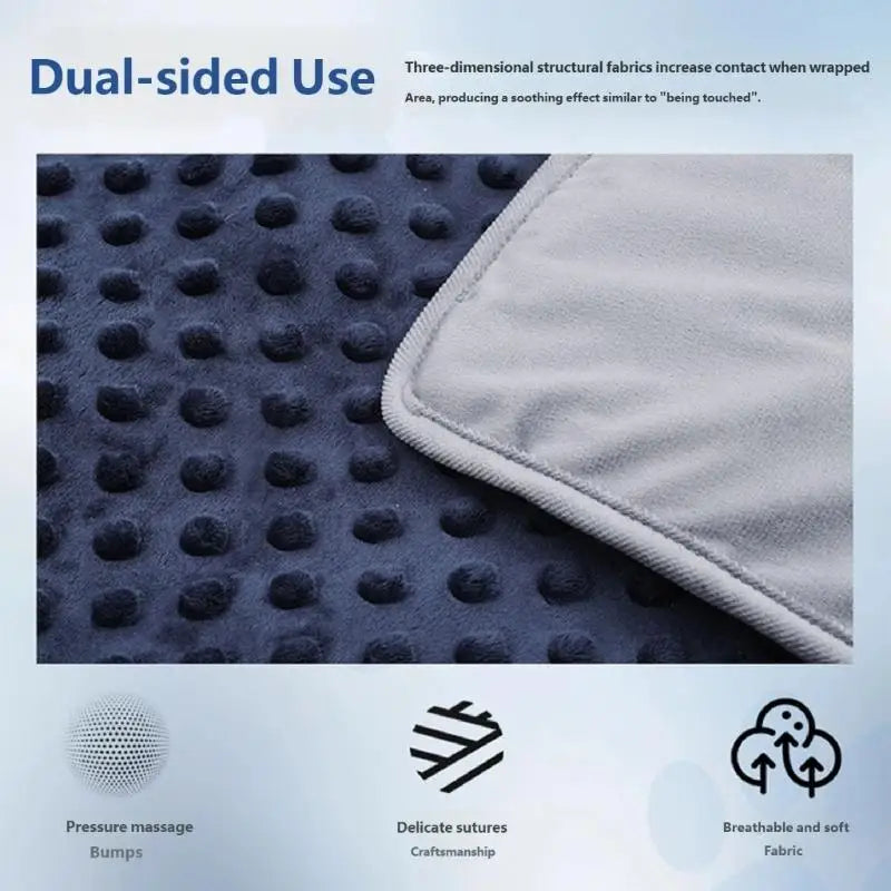 Weighted Stress Relief Blanket For Dog With Glass Beads And Polyester Fabric Calm Nervous Pet During Storms KXRE