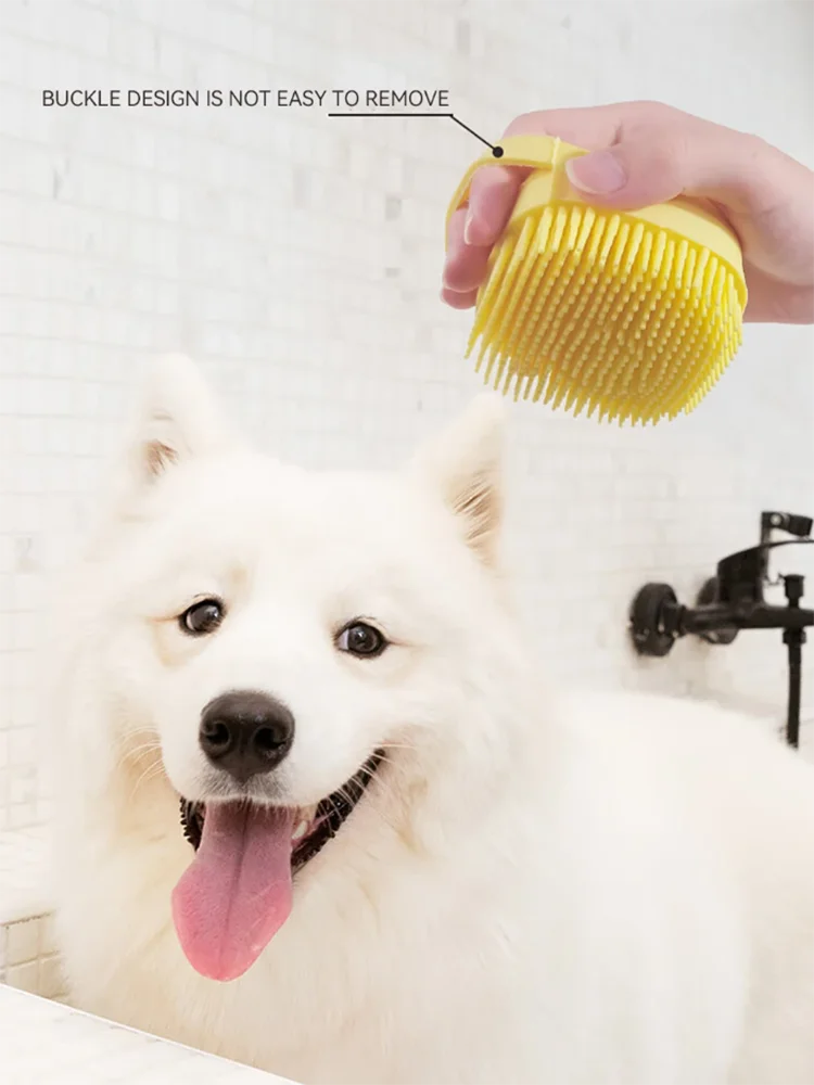 New Multifunctional Silicone Bath Massage Brush - Soft Safety Pet Grooming Tool for Puppies, Big Dogs & Cats