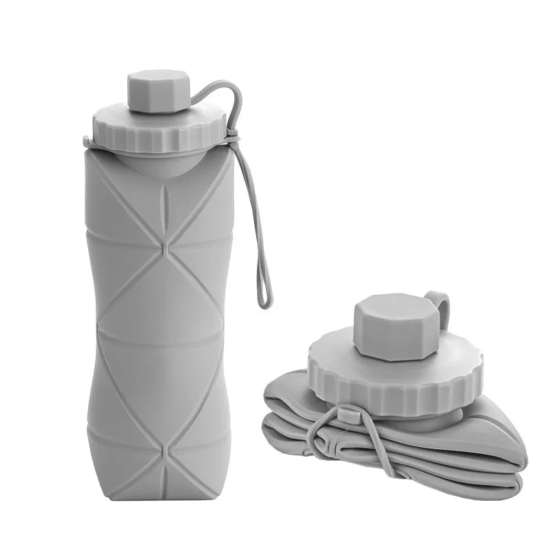 600ml Silicone Folding Water Bottle